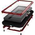 Love Mei Case for Samsung Galaxy S25 Ultra, armored with glass, red