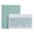 Case with bluetooth keyboard for iPad mini 8.3" 2021 (6 gen.) / iPad mini 8.3" 2024 (7 gen.), green
