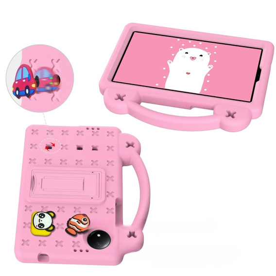 Children's case for Xiaomi Redmi Pad SE 8.7", Cute Patterns, with stand, pink