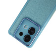 Case for Xiaomi Redmi Note 13 5G, Glittery Powder, blue + 9H tempered glass