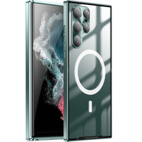 Camera Protection Case for Samsung Galaxy S22 Ultra, CamShield MagSafe, transparent / green