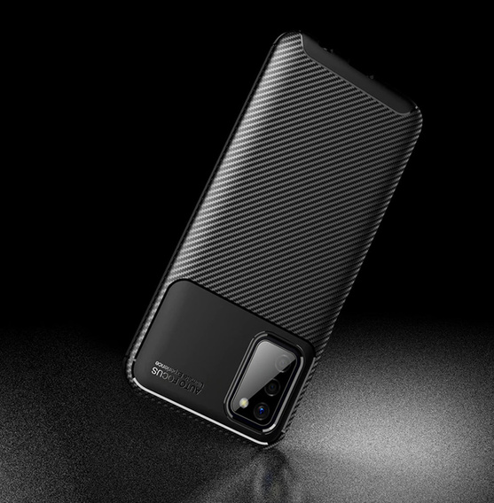 Case for Samsung Galaxy A03s, Carbon Gel, black