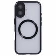 Magnetic Dual Glass MagSafe case for iPhone 16, black