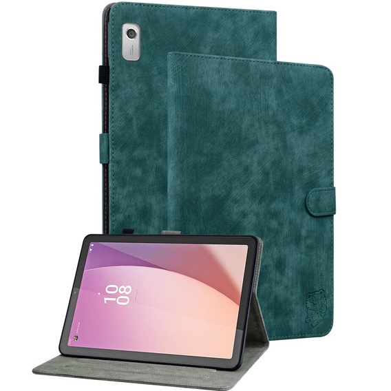 Case for Lenovo Tab M9, Wallet Pen Slot, green