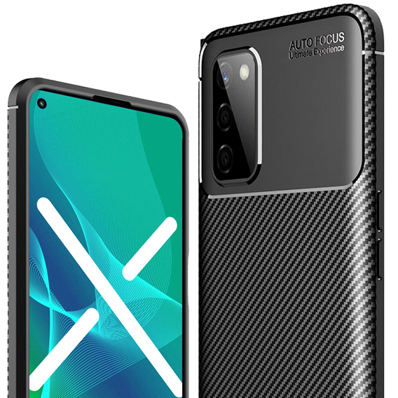 Case for Samsung Galaxy A03s, Carbon Gel, black