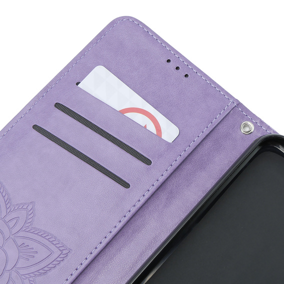 Flip case for Xiaomi Poco X6 5G, Butterfly, purple
