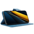 Flip case for Xiaomi Poco F6 Pro, Butterfly, blue