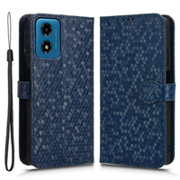 Flip case for Motorola Moto G24 / G24 Power / G04, Wallet Rhombus, blue