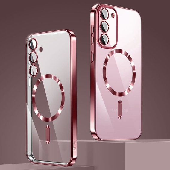 Case for Samsung Galaxy S23, Electro MagSafe, pink rose gold + Screen Glass