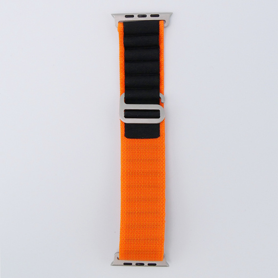 Nylon Strap for Apple Watch 1/2/3/4/5/6/7/8/SE/ULTRA 42/44/45/49mm, Orange / Black