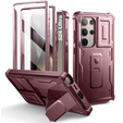 Armored case for Samsung Galaxy S24 Ultra, Dexnor Full Body (Two Frames), red