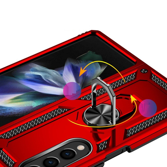 Armor Case for Samsung Galaxy Z Fold 4 5G, Nox Case Ring, red