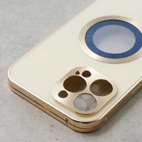 Case for iPhone 13 Pro Max, Dual Glass, for Magsafe, gold