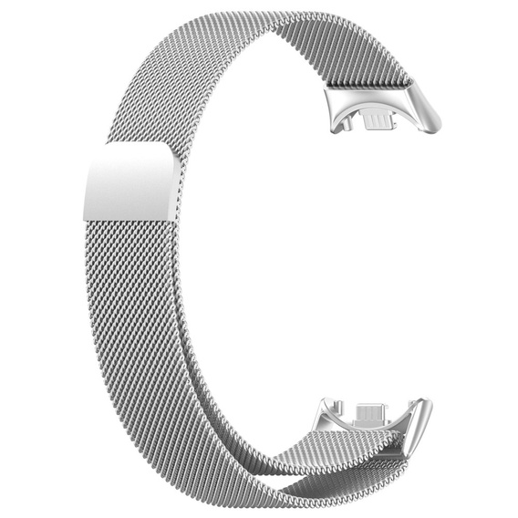 Milanese Bracelet Strap with Case for Xiaomi Smart Band 10 / 9 / 8, Silver