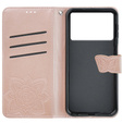 Flip case for Xiaomi Poco X6 Pro 5G, Butterfly, purple