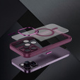 Case for iPhone 14 Pro, ERBORD Impact Guard, MagSafe, maroon