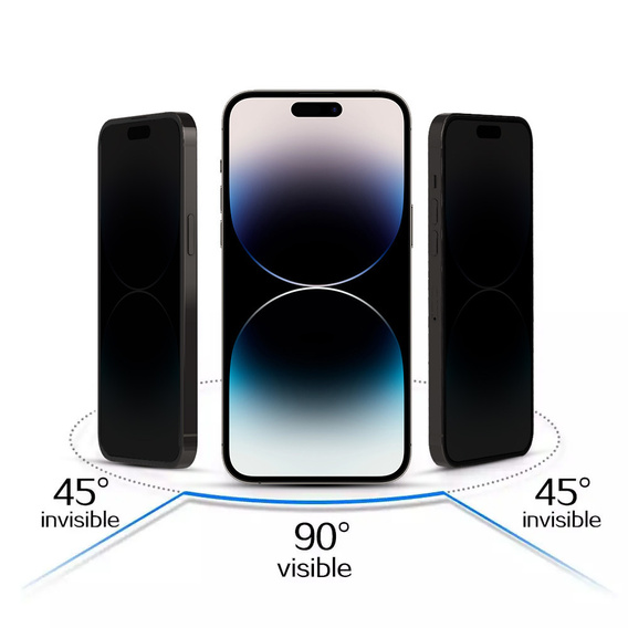 Tempered privacy glass for iPhone 17 Pro