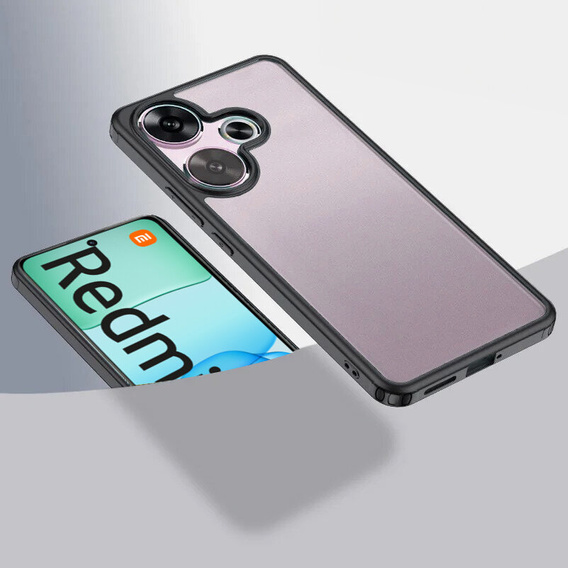 Case for Xiaomi Redmi 13, Fusion Hybrid, transparent / black