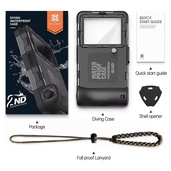 Shellbox 2nd gen waterproof case for smartphones 4.7‘-6.7’