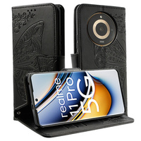 Flip case for Realme 11 Pro / 11 Pro +, Butterfly, black