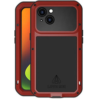 Love Mei Case for iPhone 14, armored with glass, red