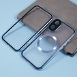 Magnetic Dual Glass MagSafe case for iPhone 16, blue
