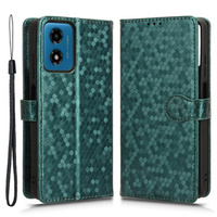 Flip case for Motorola Moto G24 / G24 Power / G04, Wallet Rhombus, green