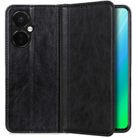 Case for OnePlus Nord CE 3 Lite, Wallet Litchi Leather, black