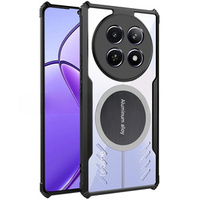 Case for Realme 12, with magnetic sheet, transparent / black