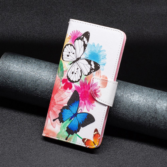 Flip case for Motorola Moto G53 5G / G23 / G13, Wallet, butterfly, white