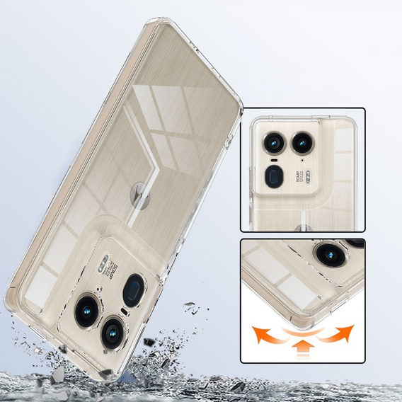 Case for Motorola Edge 50 Ultra, Fusion Hybrid, transparent