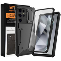 Case for Samsung Galaxy S24 Ultra, ERBORD Rugged MagSafe Case , black (two frames)