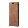 CASEME case for Samsung Galaxy S8, Leather Wallet Case, brown