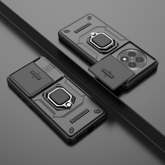 Case for OnePlus 13R, KickStand Camera Lens, black