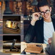 Case for Samsung Galaxy A55, ERBORD Vintage, brown + Screen Glass