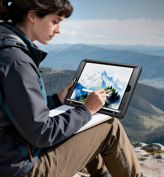 Dexnor 360° case with strap and stylus holder for iPad 10.2" 2021/2020/2019 (9th/8th/7th gen.)