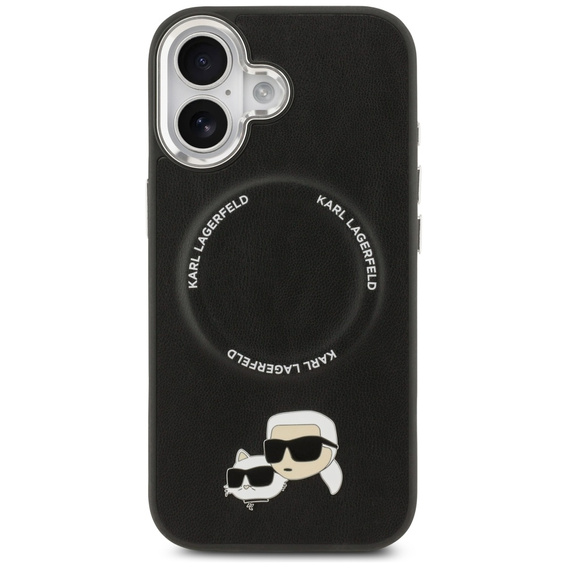 Karl Lagerfeld Karl & Choupette Heads Pins & Logo MagSafe Case for iPhone 17