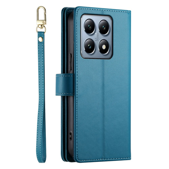 Flip case for Xiaomi 14T Pro, Wallet Zipper Pocket, blue