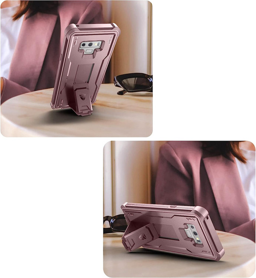 Armored case for Samsung Galaxy Note 9, Dexnor Full Body, pink rose gold