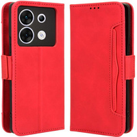 Flip case for Infinix Zero 30 5G, Card Slot, red