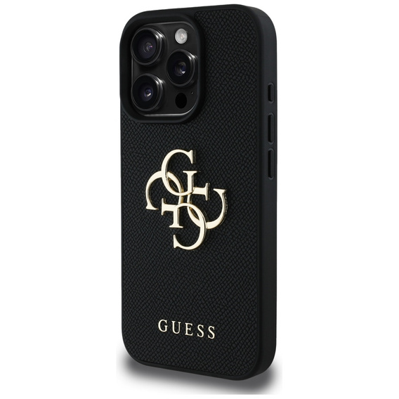 GUESS Grained Big 4G and Classic Logo case for iPhone 16 Pro