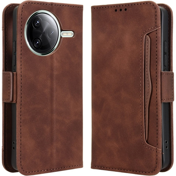 Flip case for Xiaomi Poco F7 Pro, Card Slot, brown