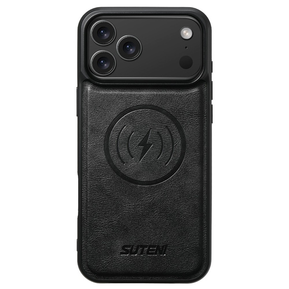 2-in-1 flip case for iPhone 17 Pro, SUTENI, for MagSafe, black