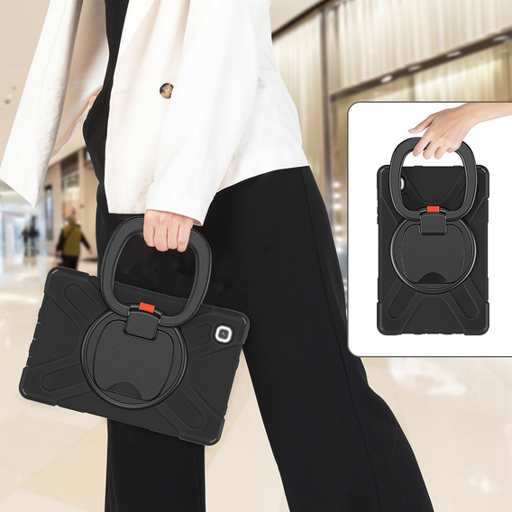 Children's case for Samsung Galaxy Tab A7 Lite, armored with strap, blue