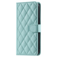Flip case for Samsung Galaxy S25, Rhombus Crossbody Leather, green