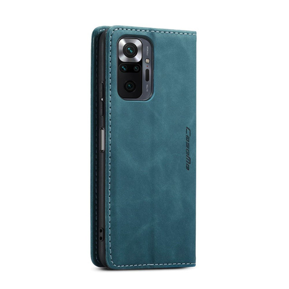CASEME case for Xiaomi Redmi Note 10 Pro, Leather Wallet Case, blue