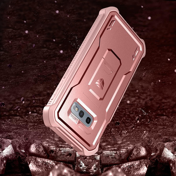 Armored case for Samsung Galaxy S10e, Dexnor Full Body, pink rose gold