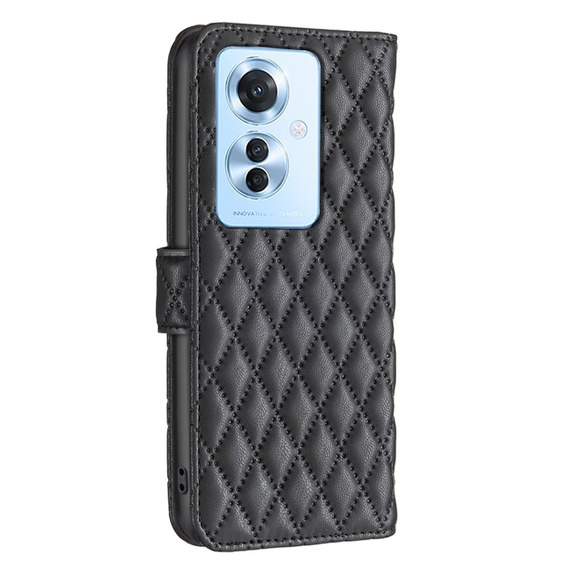 Flip case for Oppo Reno 11F 5G, Wallet, BINFEN COLOR, black