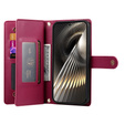Flip case for Xiaomi Poco X7 Pro 5G, Wallet Zipper Pocket, red