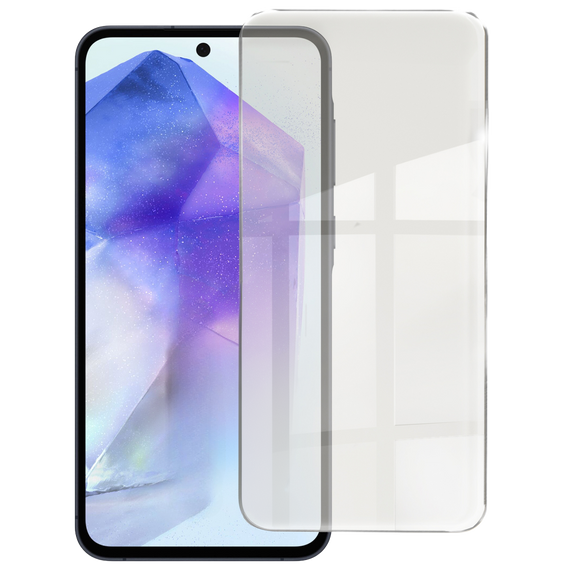 Case for Samsung Galaxy A35 5G, Fusion Hybrid, with camera protection, transparent / black